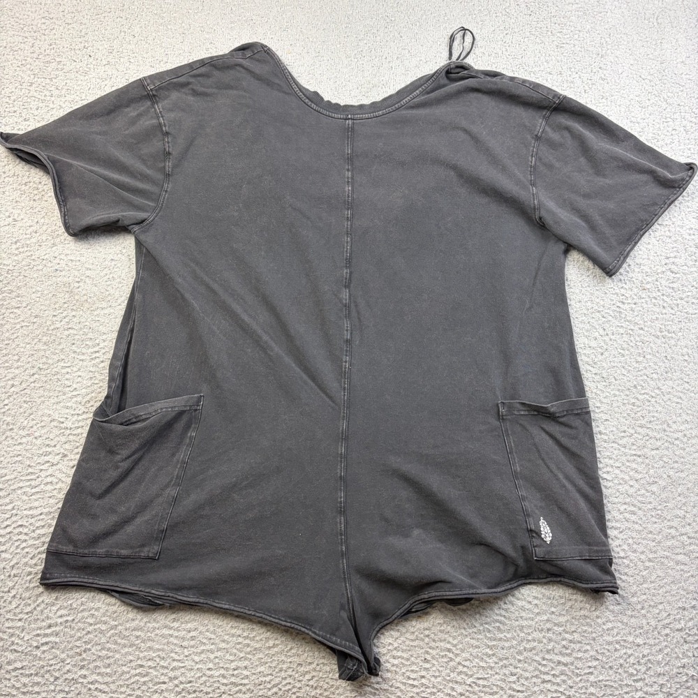 Free People FP Movement Hot Shot Tee Romper Size Medium Reversible Short Sleeve